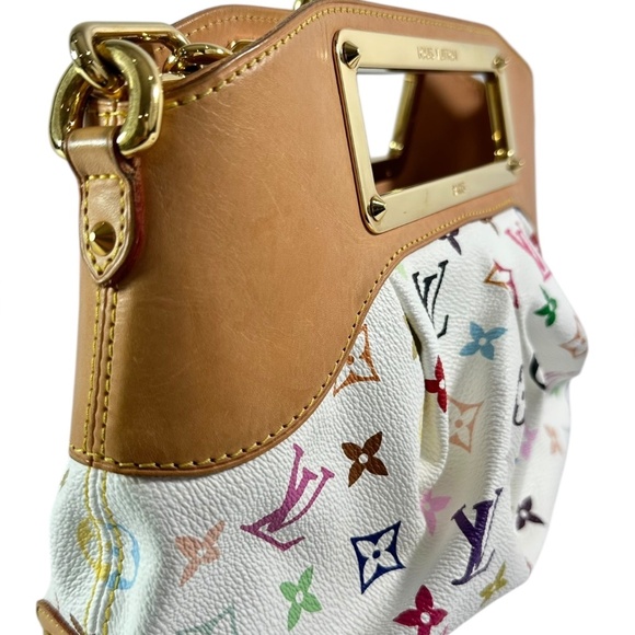 Genuine LOUIS VUITTON Judy PM Monogram White Multicolore Chain Shoulder Bag - Picture 6 of 16